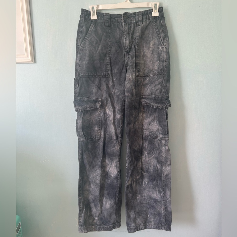 BDG Charcoal Acid Wash Cargo Pants